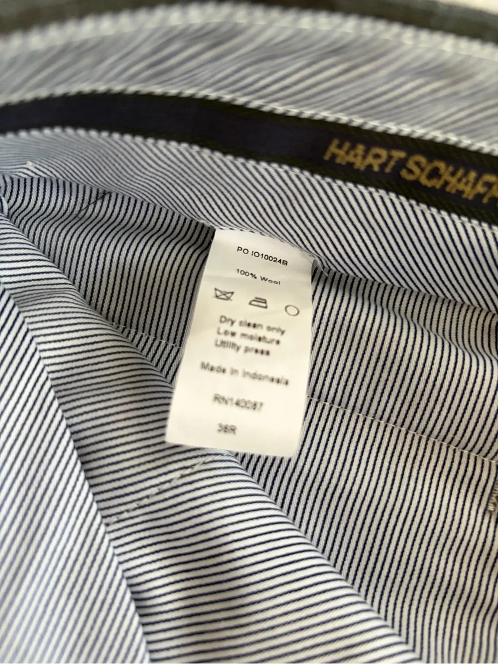 Hart Schaffner Marx Gray Flatfront Dress Pants 100% wool Size 35R